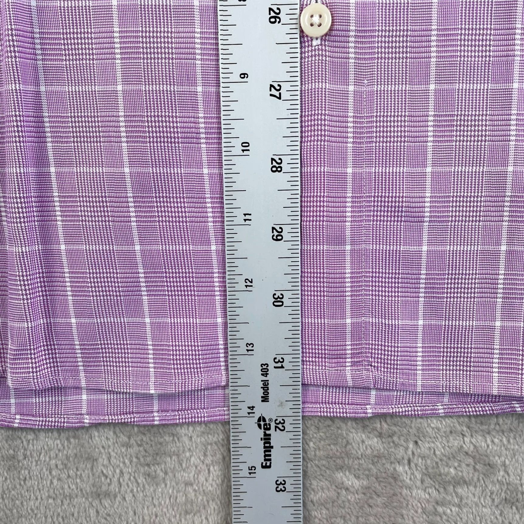Phineas Cole Phineas Cole Dress Shirt Men 15.5 Lavender Glen Check Designer Made in Canada Size 42R - 6 Thumbnail