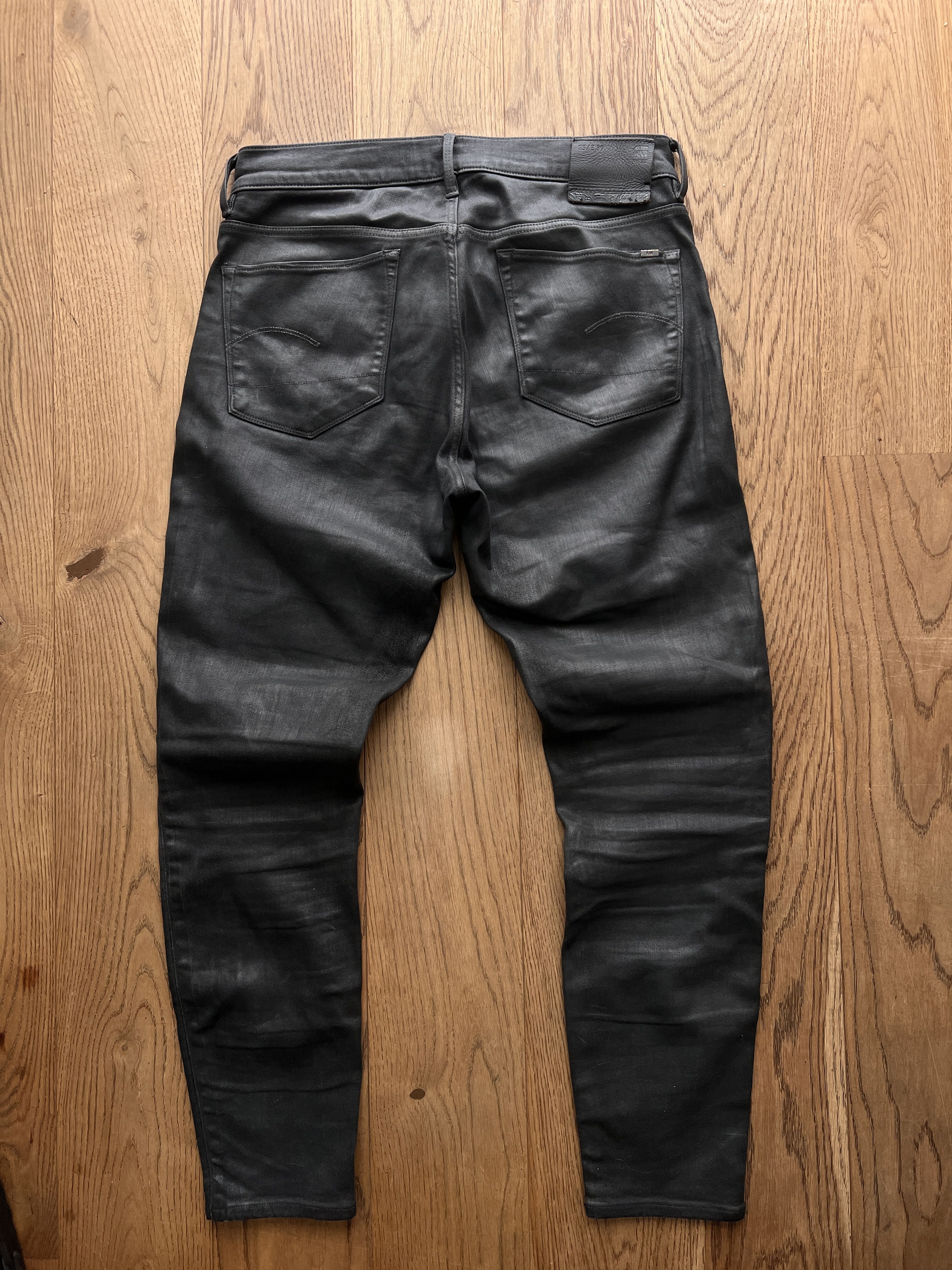 G-Star Sick G Star RAW 3301 faux leather pants waxed stretch skinny Size US 30 / EU 46 - 5 Thumbnail