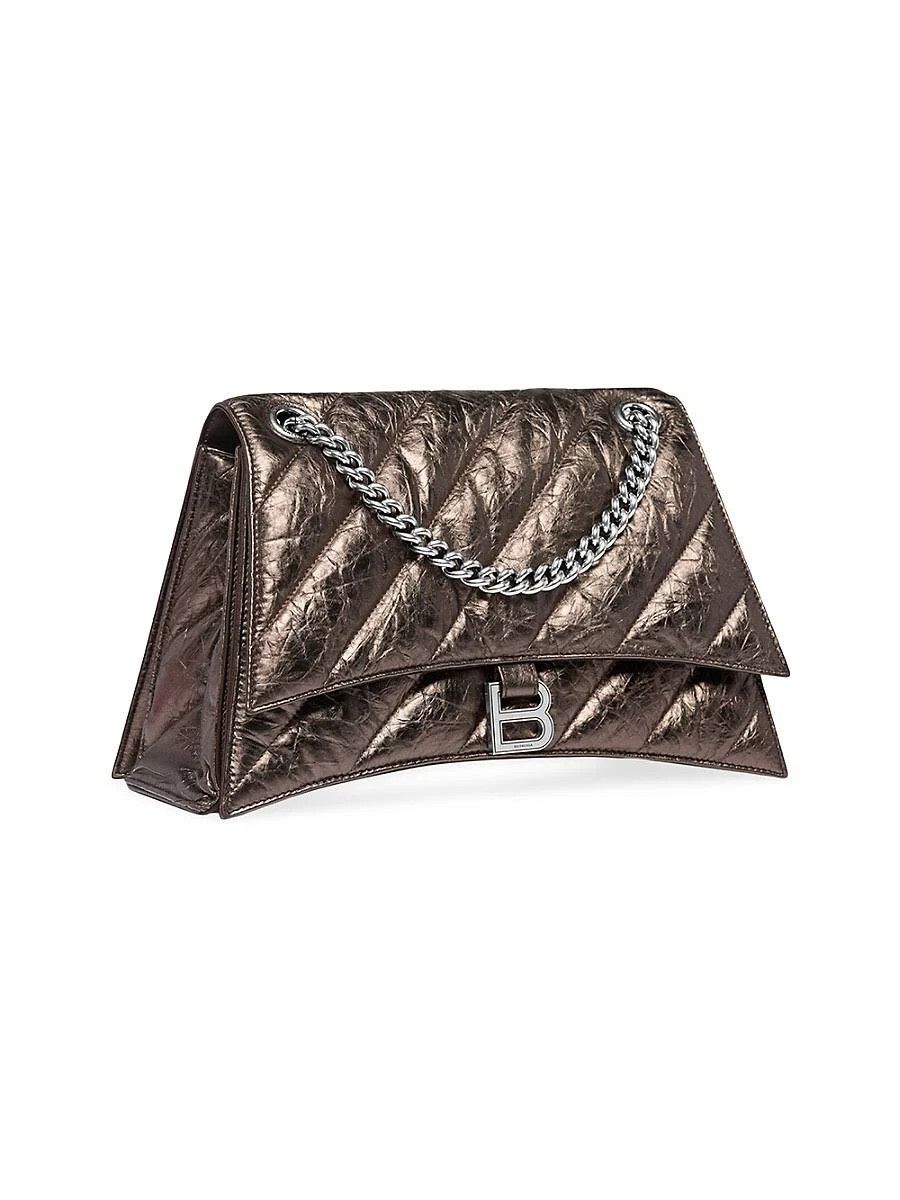 Balenciaga o1mt1gz0824 Size: OS / Crush Medium Chain Bag Metallized Size ONE SIZE - 4 Thumbnail