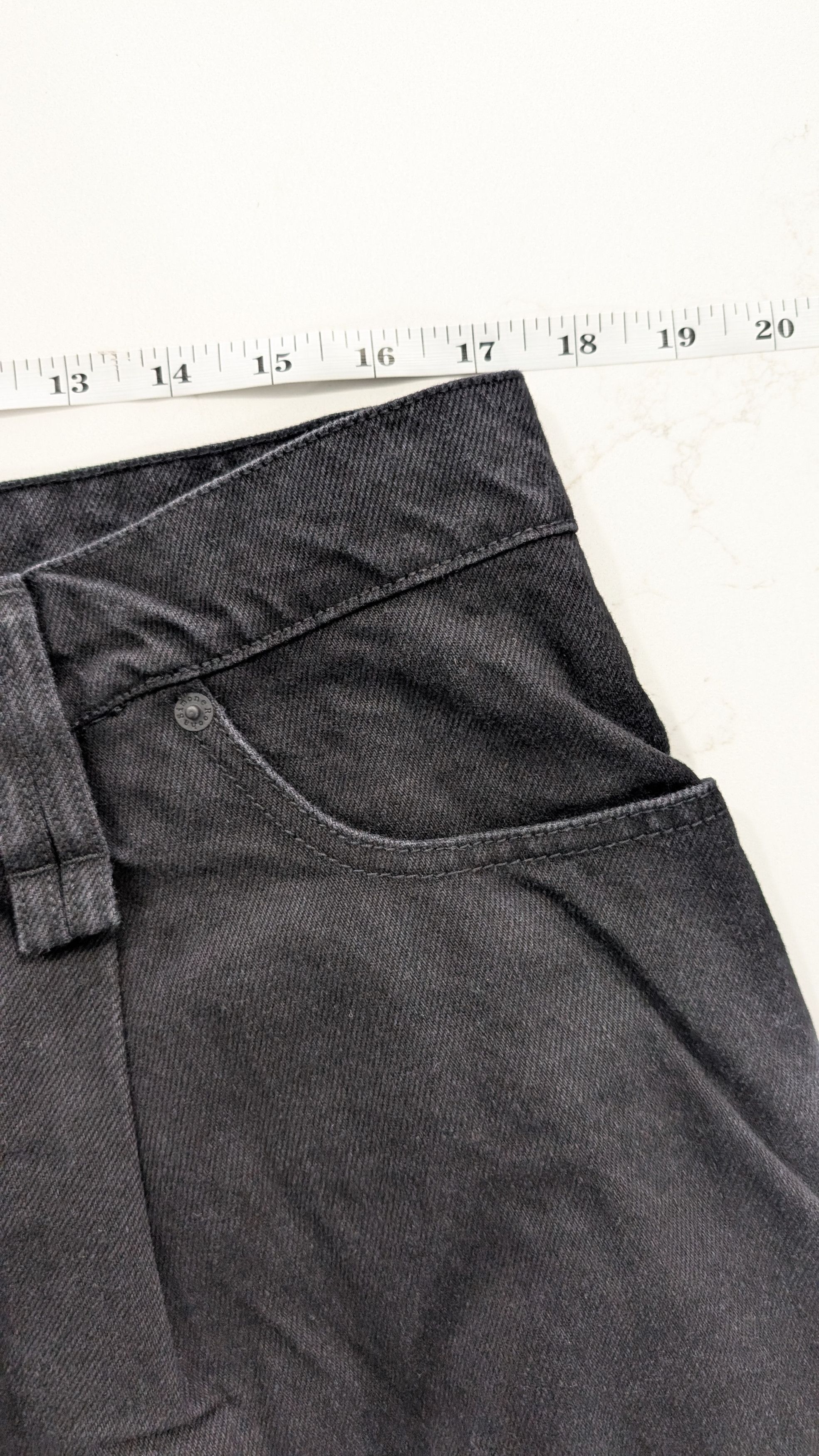 Simone Rocha SIMONE ROCHA Mens Black Wide Leg Puddle Jeans Rhinestone Size US 35 - 10 Thumbnail