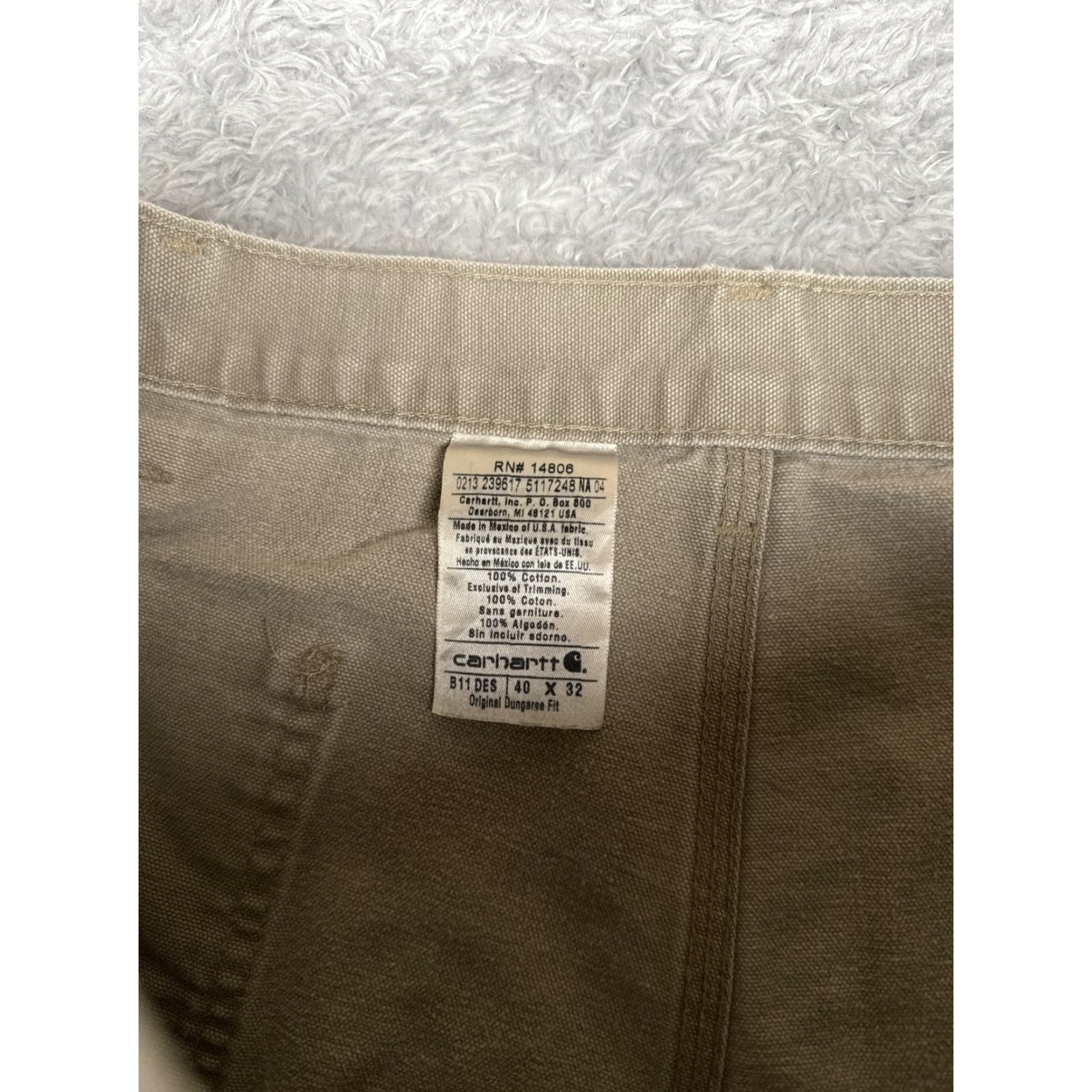 Carhartt Carhartt Pants Mens 40x32 Tan Washed Duck Dungaree Workwear Hammer Loop Carpenter 5-Pocket Logo USA Size US 40 / EU 56 - 6 Thumbnail