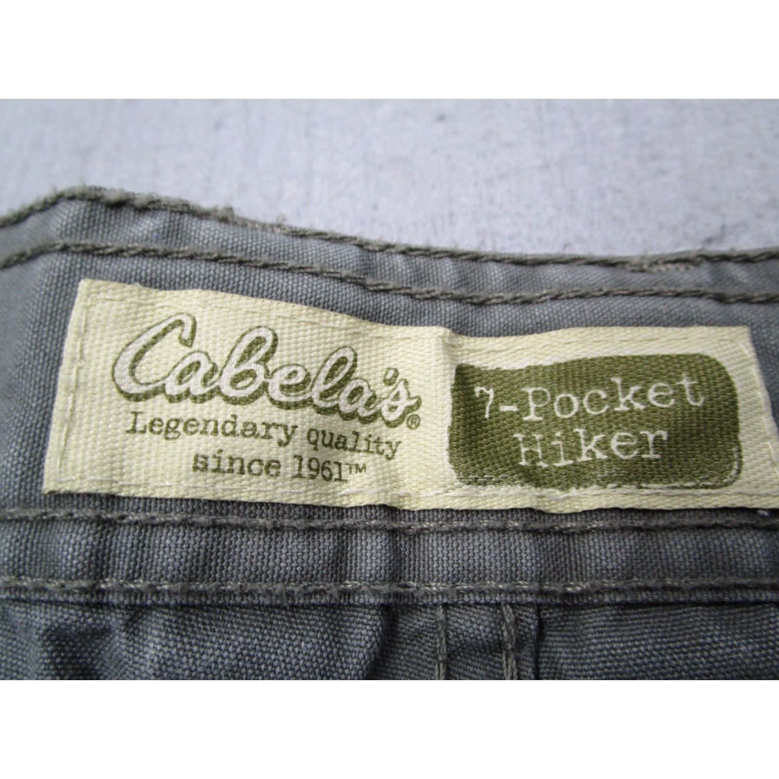 Vintage Cabela's Pants Mens 7 Pocket Hiker Cargo Work Canvas Cotton Green 36x31 Casual Travel Outdoor 90s Mens Size US 36 / EU 52 - 3 Thumbnail