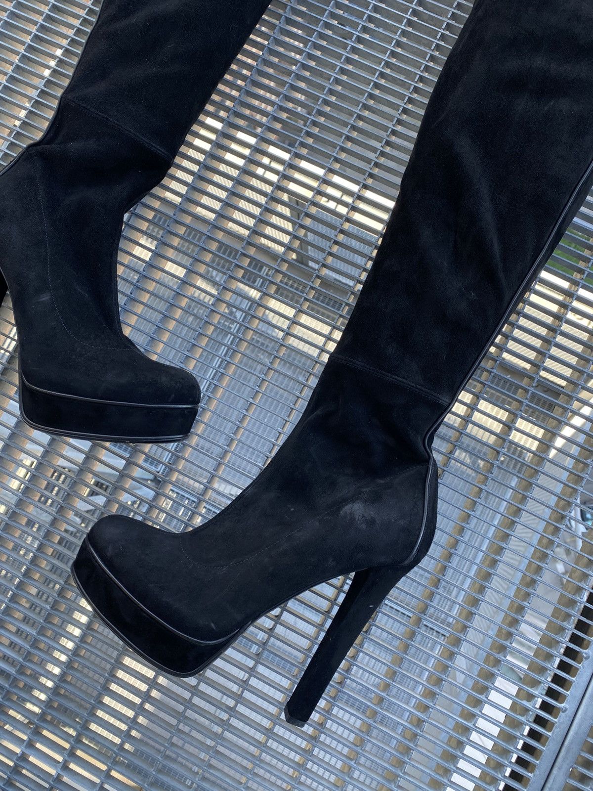 Gucci Gucci Suede Boots Heels Knee High Size US 9 / IT 39 - 4 Thumbnail