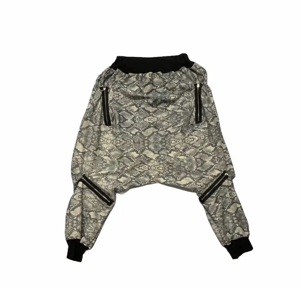image of Art x Selected Homme Japanese Hiphop Rapper Spring Waist Cropped Drop Pants in Black White (Size 32