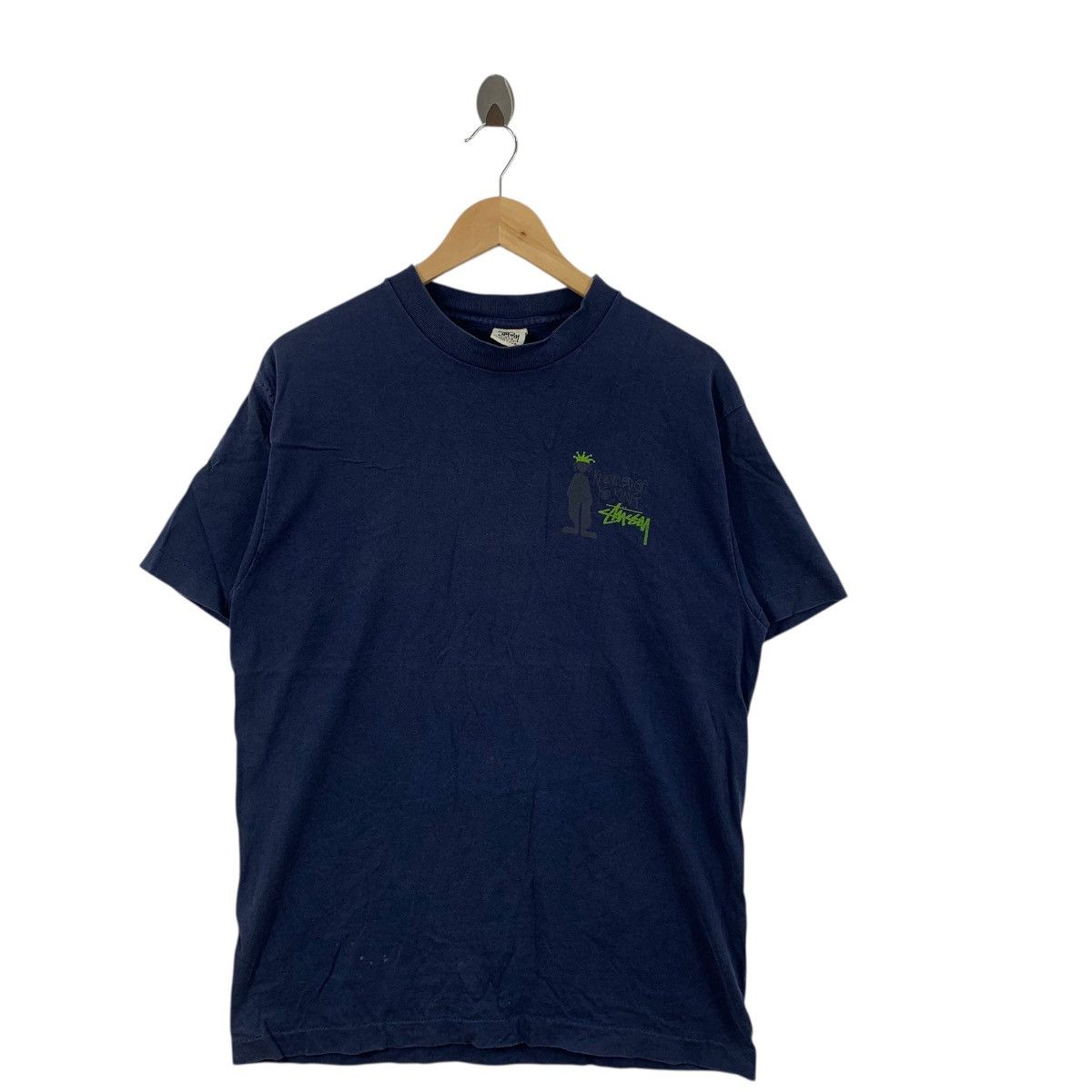 Stussy Vintage 90s STUSSY KNOWLEDGE IS KING Skateboard Tee Shirt Size US L / EU 52-54 / 3 - 5 Thumbnail