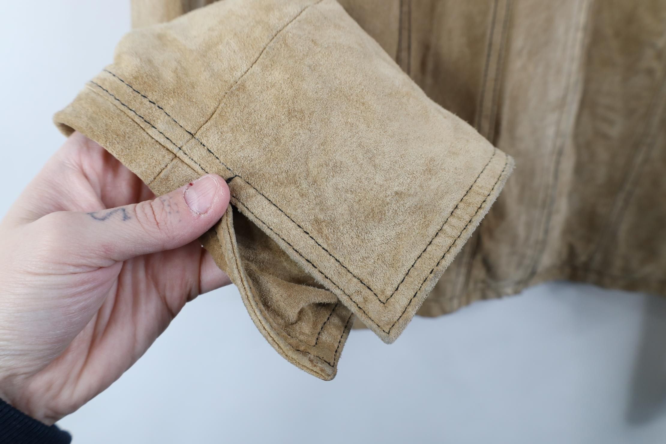 Vintage Vintage 90s Streetwear Babydoll Suede Leather Jacket Size M / US 6-8 / IT 42-44 - 8 Thumbnail