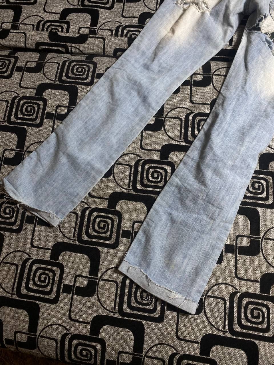 Japanese Brand Crazy Crash Dirty Baggy Faded Jean Japan Avant Garde Style Size US 28 / EU 44 - 14 Thumbnail