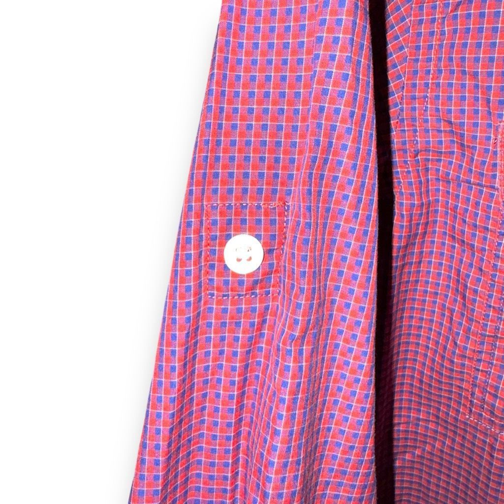 Billy Reid Billy Reid Red Check Made in Italy Button Up Shirt Size M Size US M / EU 48-50 / 2 - 7 Thumbnail