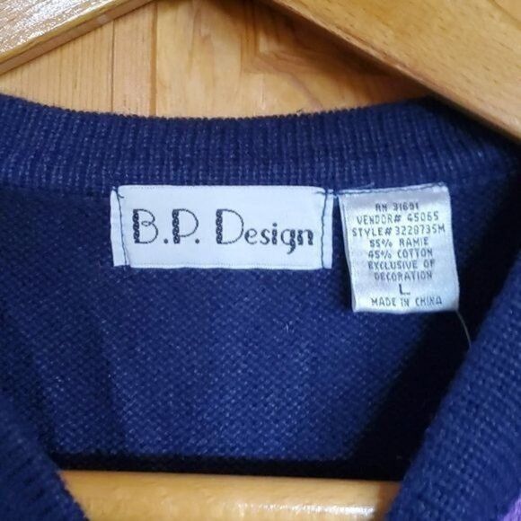 Designer B.P. Design Sz L Blue Embellished & Embroidered Holiday Full Size L / US 10 / IT 46 - 4 Thumbnail