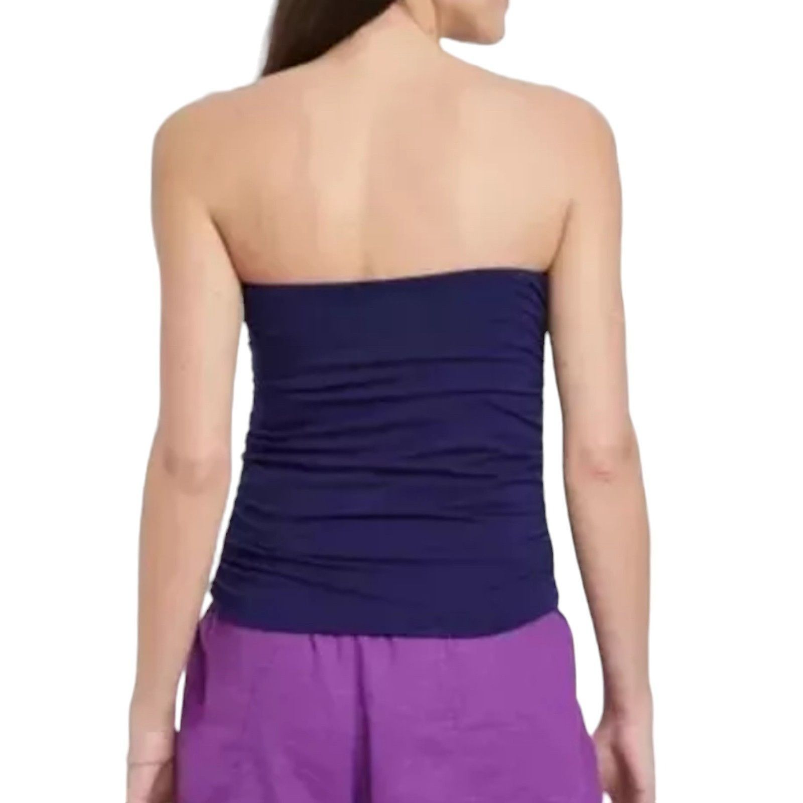Other A New Day - Women's Slim Fit Ruched Tube Top Pink - XXS Size ONE SIZE - 4 Thumbnail