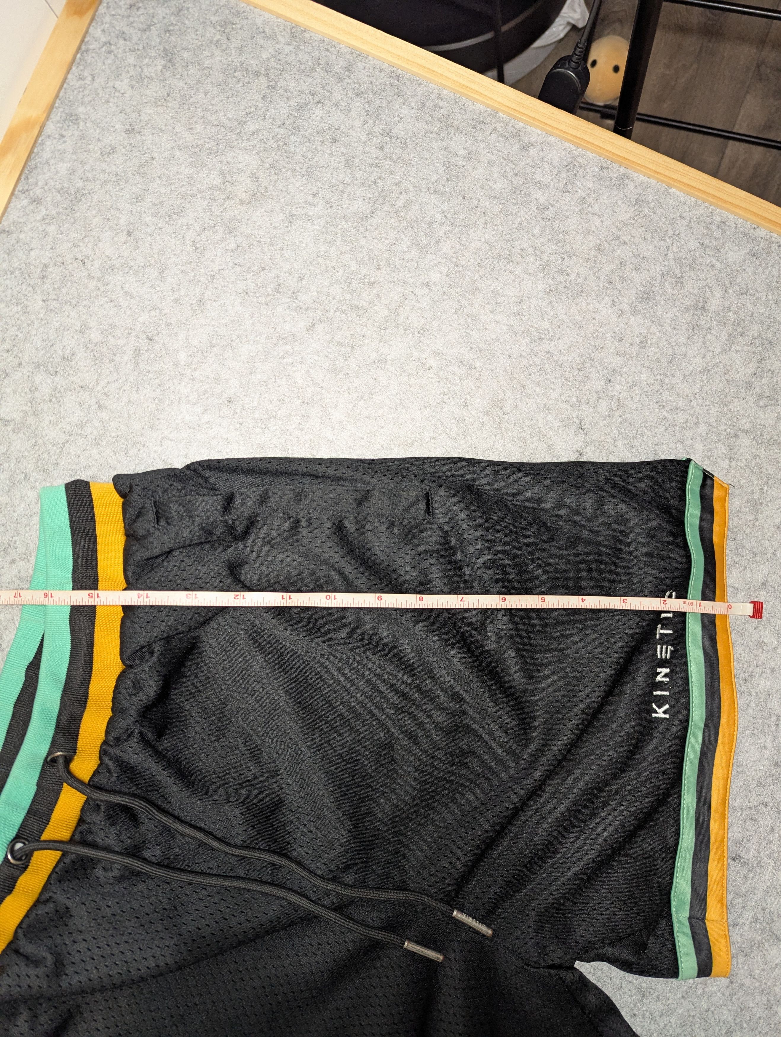 Vintage Kinetic Kings Active Shorts- Black / Green / Yellow- Size L Size US 33 - 6 Thumbnail