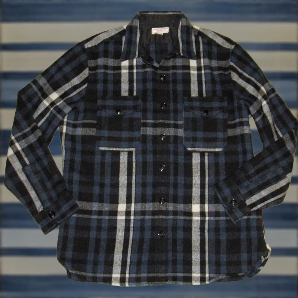 Wallace & Barnes WALLACE & BARNES J Crew Blue Plaid Wool Blend CPO Jacket Large Size US L / EU 52-54 / 3 - 1 Thumbnail