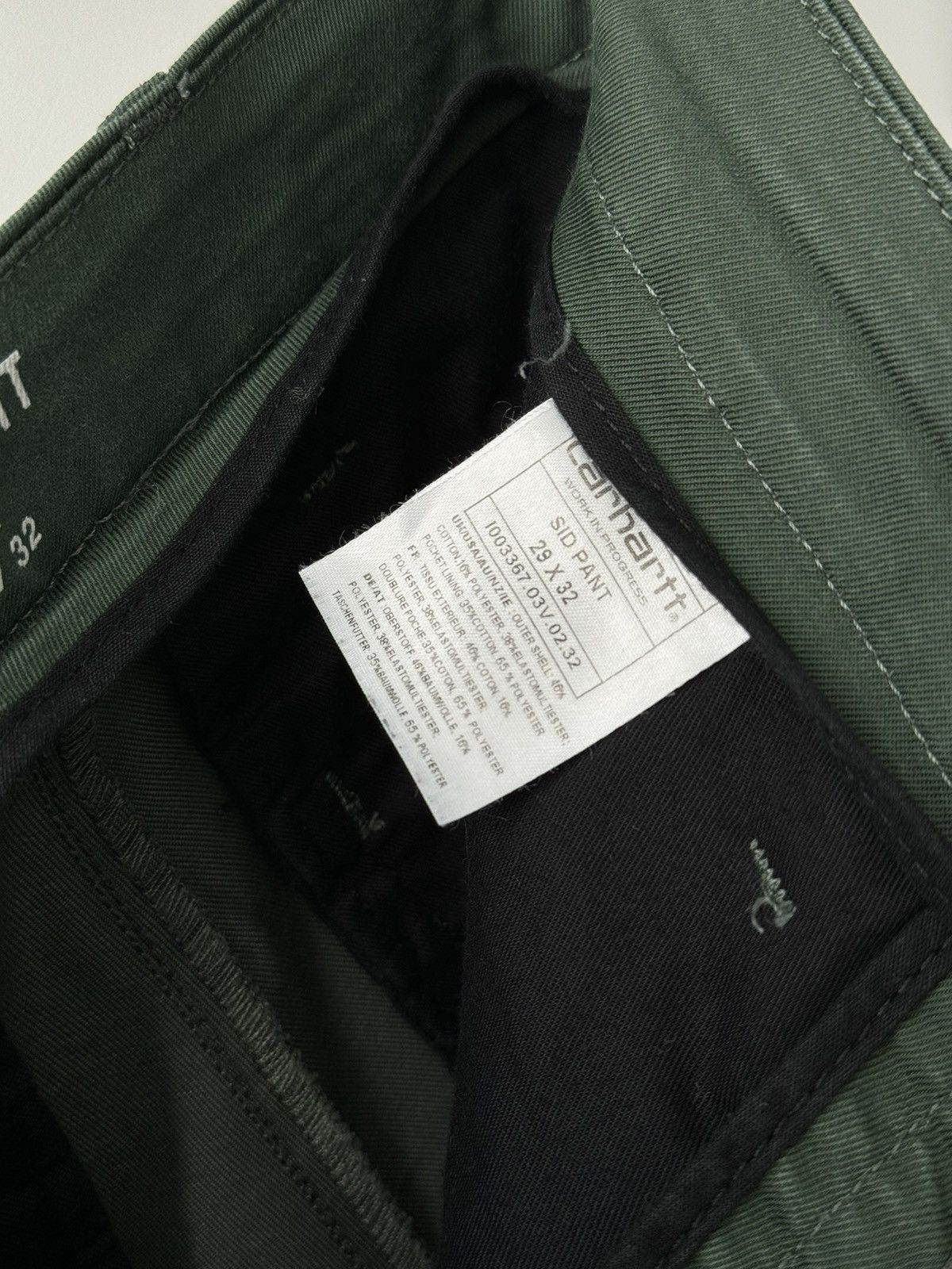Carhartt × Carhartt Wip × Vintage Vintage Carhartt WIP Sid Slim Green Chino Pants Size US 29 - 6 Thumbnail