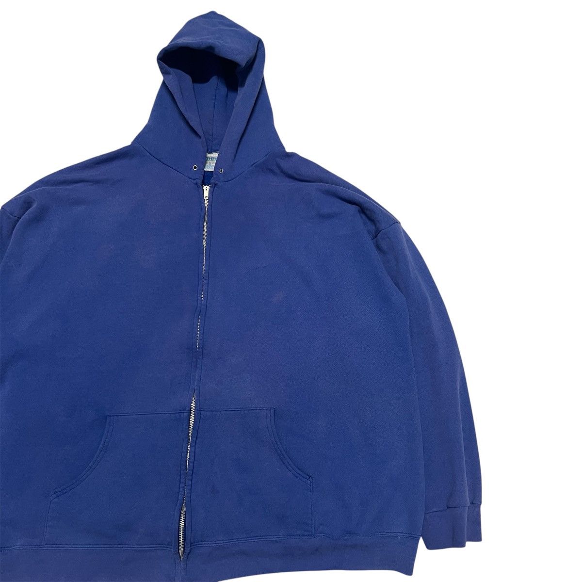 Vintage 1990S Faded Blue Hoodie Made In USA Size XXL