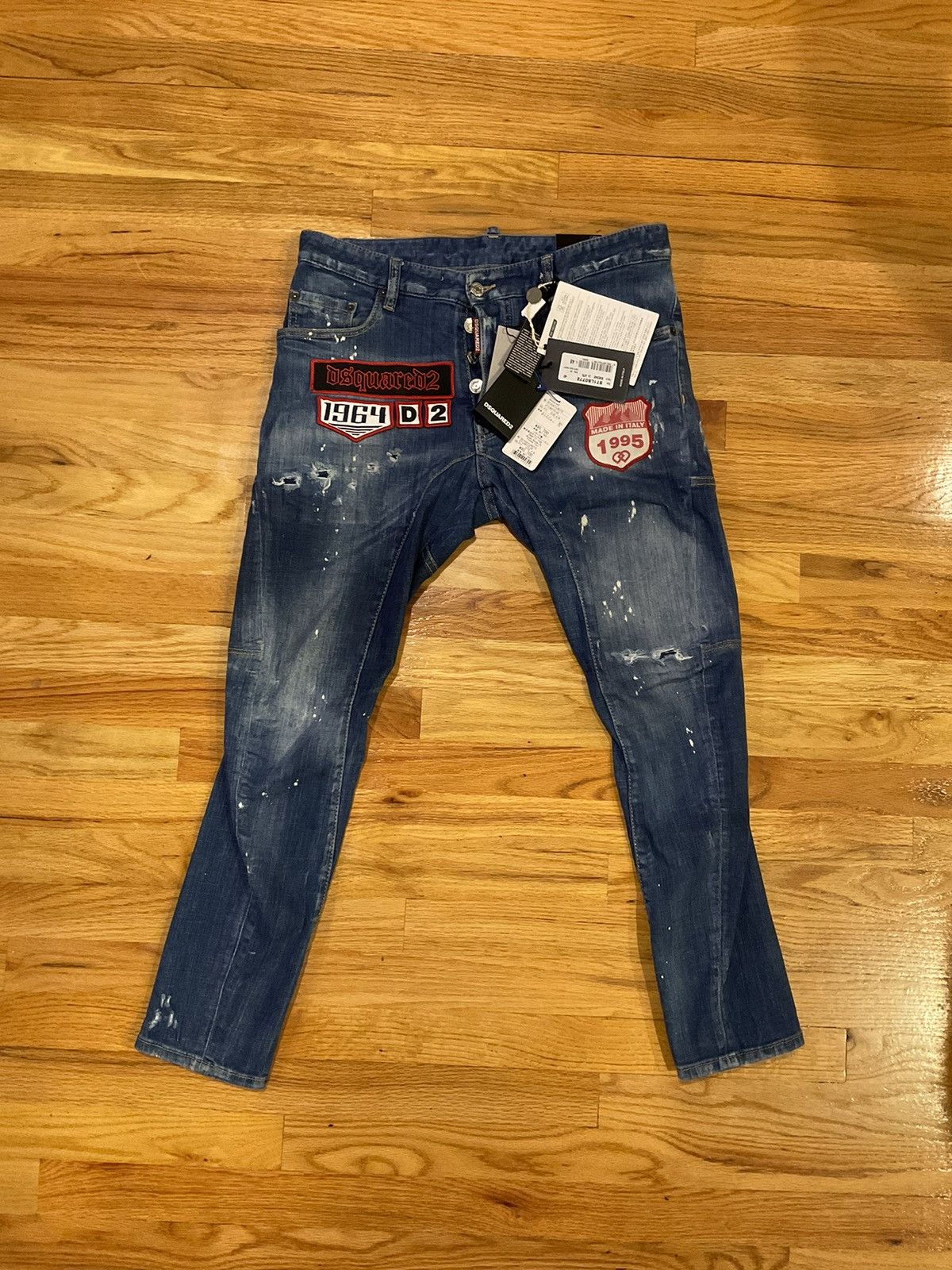 image of Dsquared2 Tidy Biker Jeans in Blue, Men's (Size 32)