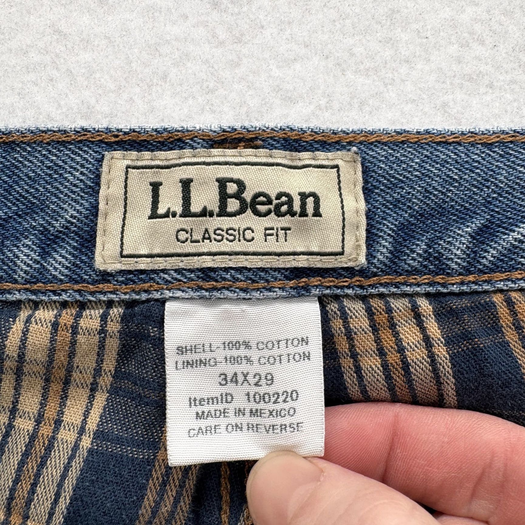 Vintage VINTAGE L.L. Bean Classic Fit Jeans Mens 34x29 Blue Medium Wash Denim Flannel Lined Work Size US 34 / EU 50 - 7 Thumbnail