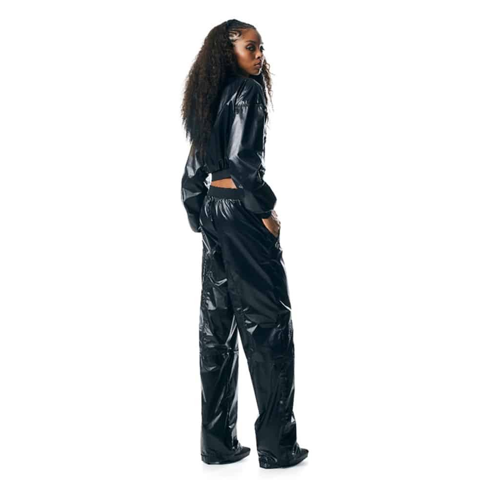 Tom Ford o1loc1c0924 PAW518 Laminated Nylon Track Pant in Black Size 28" / US 6 / IT 42 - 3 Thumbnail