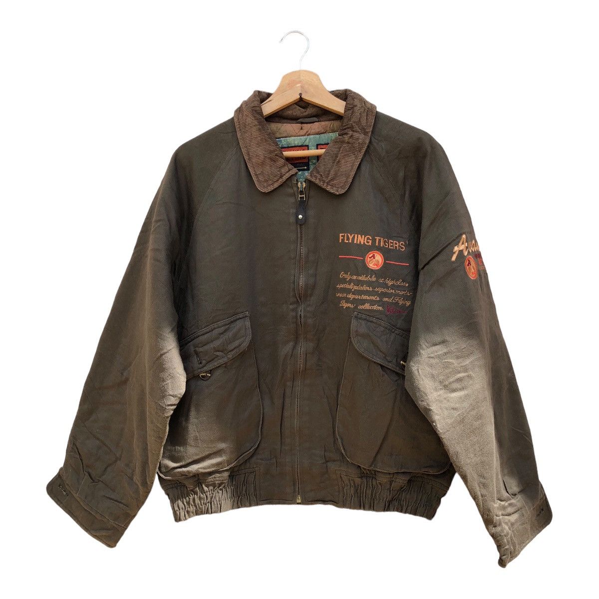 image of American Classics x Winter Session Flying Tiger Jacket American Design Shearling Jacket in Grey (Si