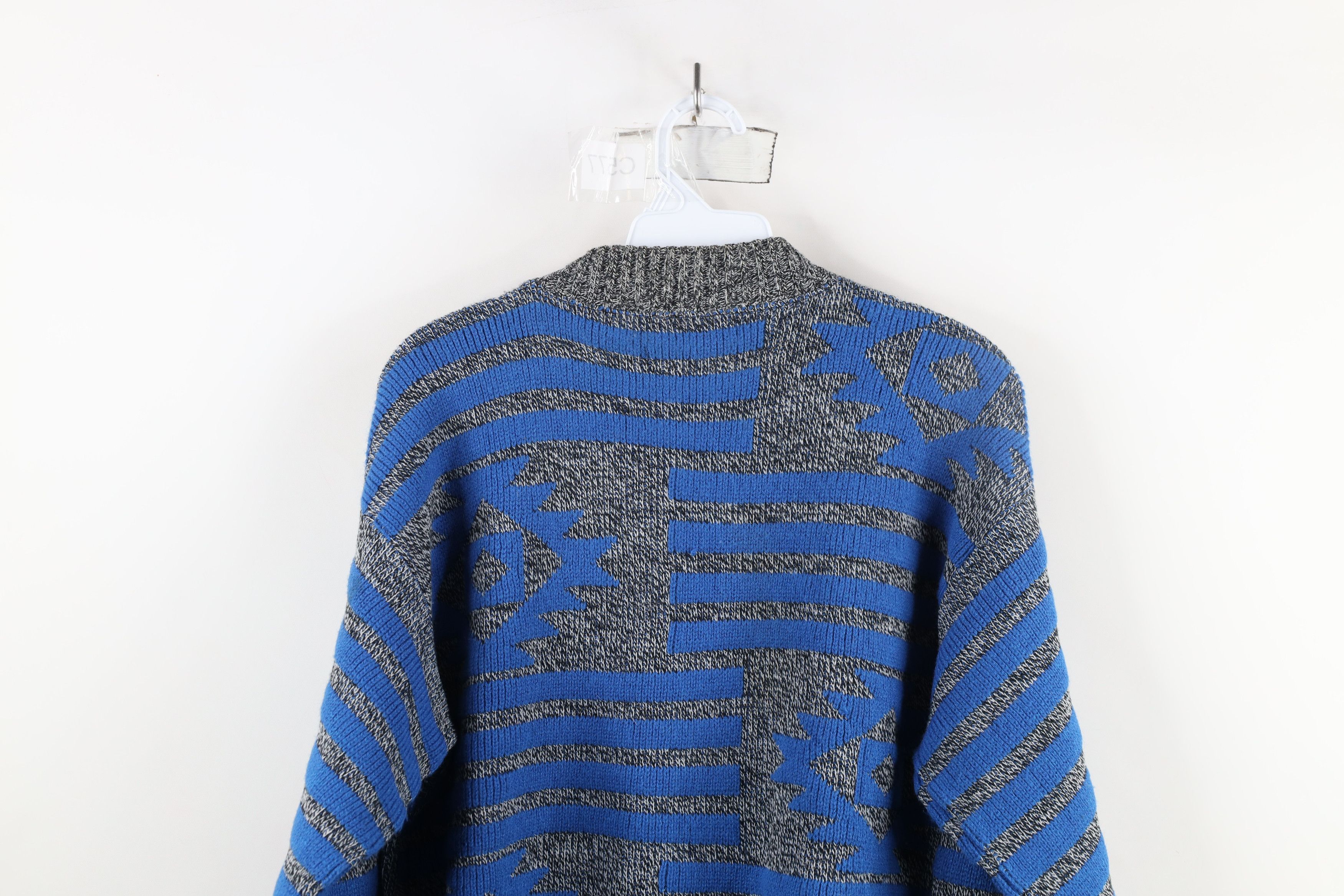Vintage Vintage 90s Streetwear Fiesta Geometric Knit Sweater USA Size US S / EU 44-46 / 1 - 11 Thumbnail