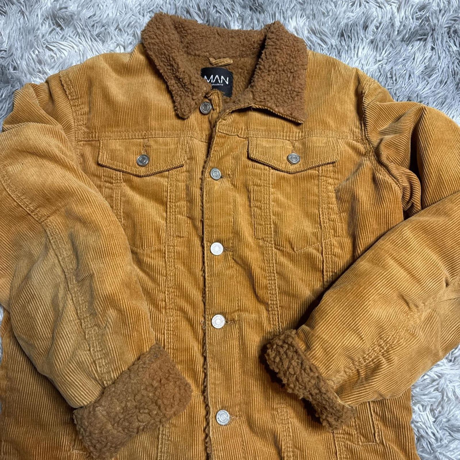 Boohoo Boohooman tan corduroy jacket Size US S / EU 44-46 / 1 - 2 Thumbnail