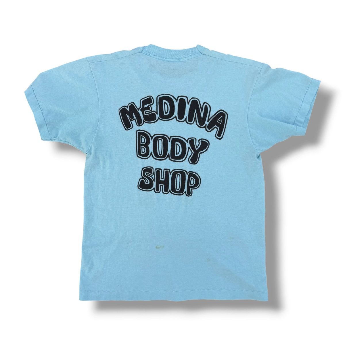 Other Vintage 80s Screen Stars Medina Body Shop Car T-Shirt Blue Size US M / EU 48-50 / 2 - 2 Thumbnail