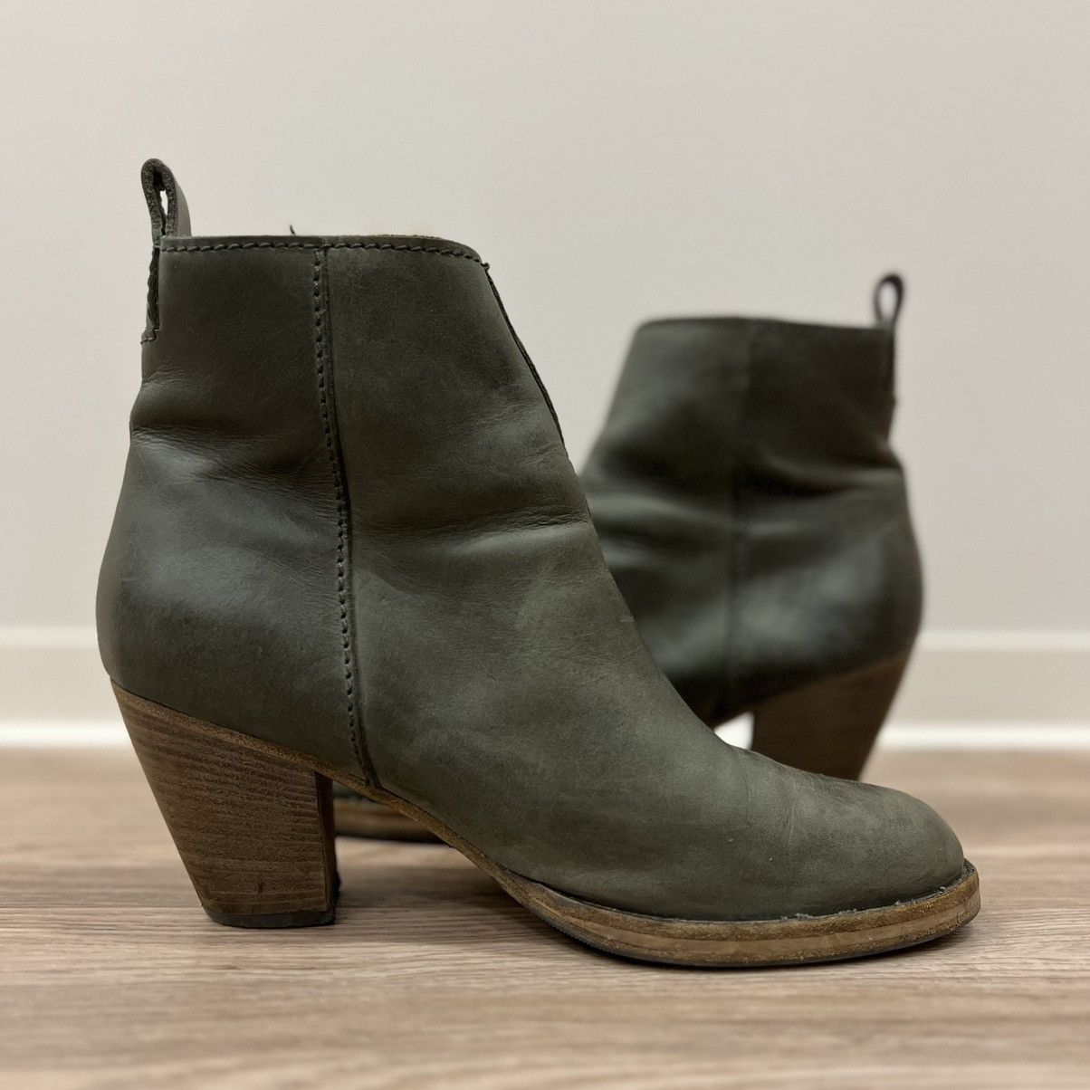 Acne Studios Acne Studios Ankle Boots Shearling Lined Pistol Olive Heels Size US 9 / IT 39 - 6 Thumbnail