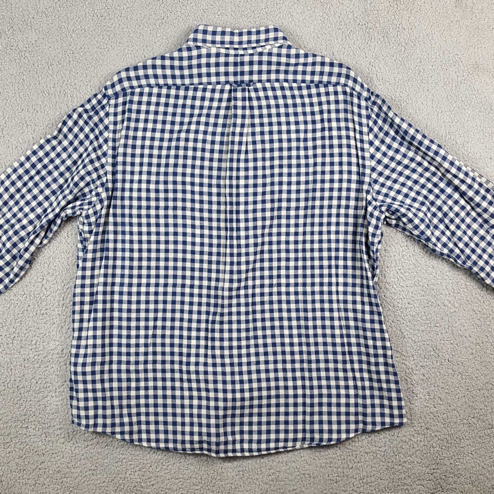 Ralph Lauren VINTAGE Ralph Lauren Button-Up Shirt Plaid Flannel Gingham Mens 2XL Blue Cotton 90s Preppy Collar Shirt Mens Size US XXL / EU 58 / 5 - 5 Thumbnail