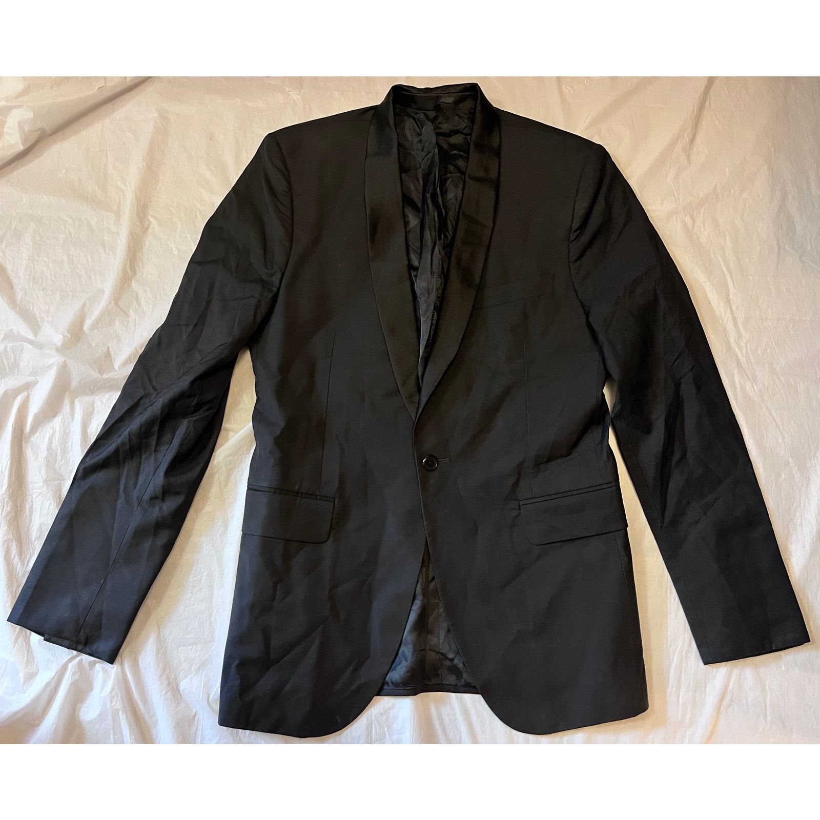 Givenchy Vintage, Givenchy Paris, Black Virgin Wool Jacket, Size: 46 Size 46R - 6 Thumbnail
