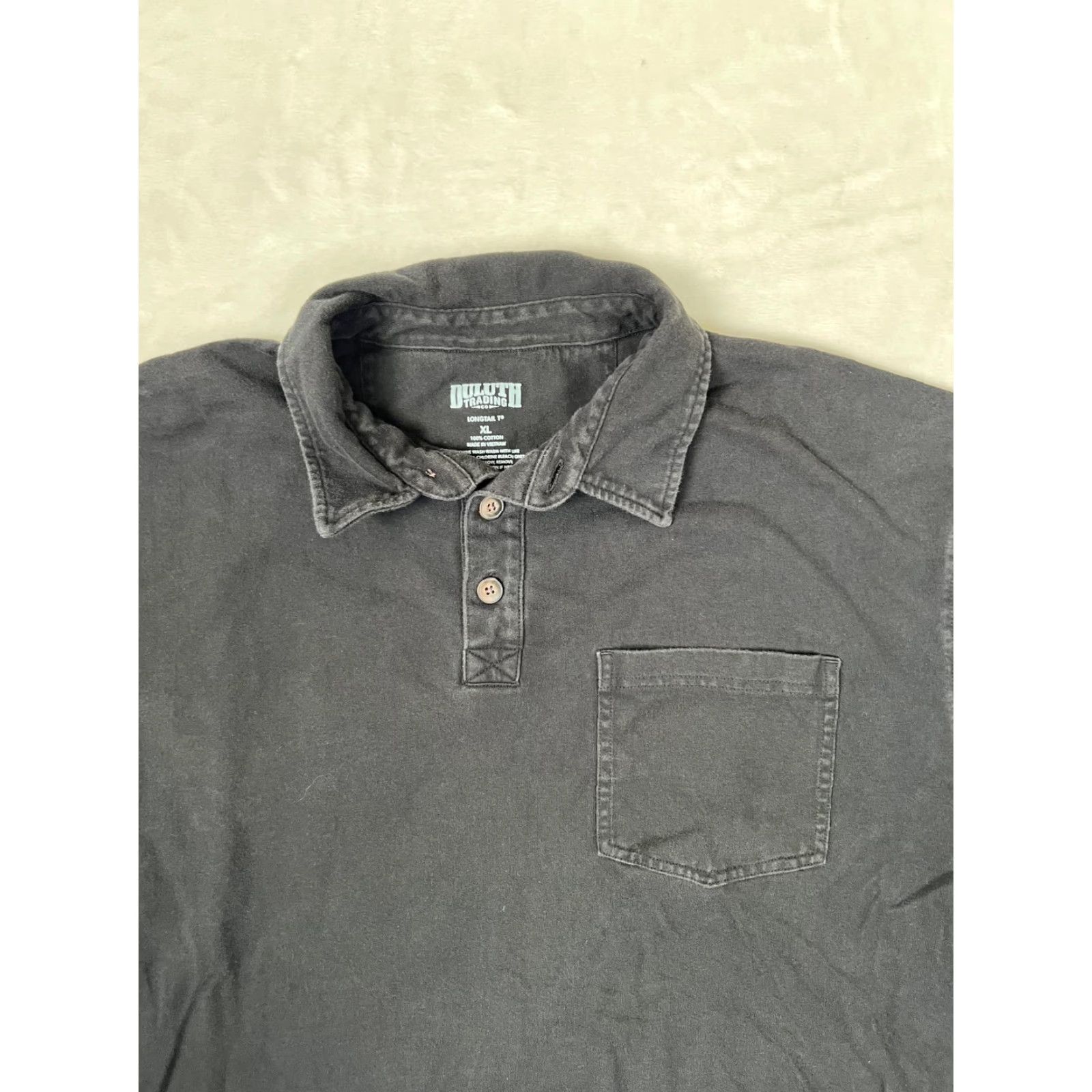 Duluth Trading Company Duluth Trading Co Longtail T Polo Shirt Mens XL Black Long Sleeve Pocket Work Shirt Size US XL / EU 56 / 4 - 3 Thumbnail