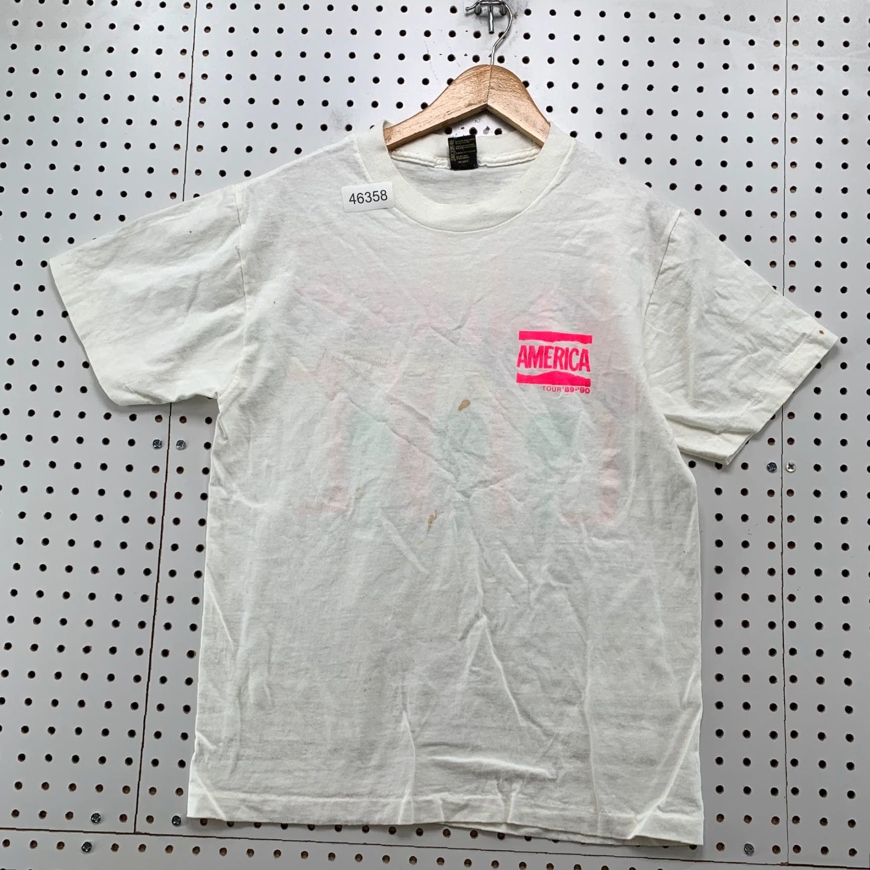 Anvil VINTAGE America Band Live Tour Shirt Men M White Neon 80s USA Shirt Size US M / EU 48-50 / 2 - 2 Thumbnail