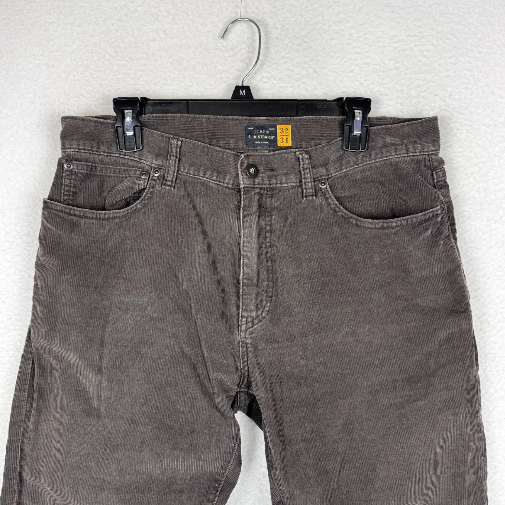 J.Crew J. Crew Men’s 32x34 Gray Slim Straight Corduroy Chino Pants Casual Preppy Size US 32 / EU 48 - 2 Thumbnail