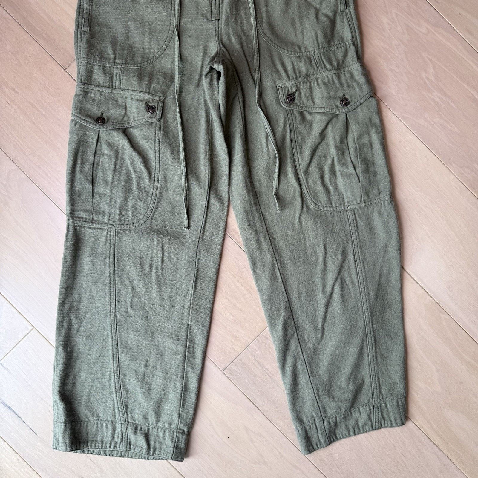 Free People Free People Tahiti Pull On Cargo Pants Medium Green Baggy Size 30" / US 8 / IT 44 - 4 Thumbnail