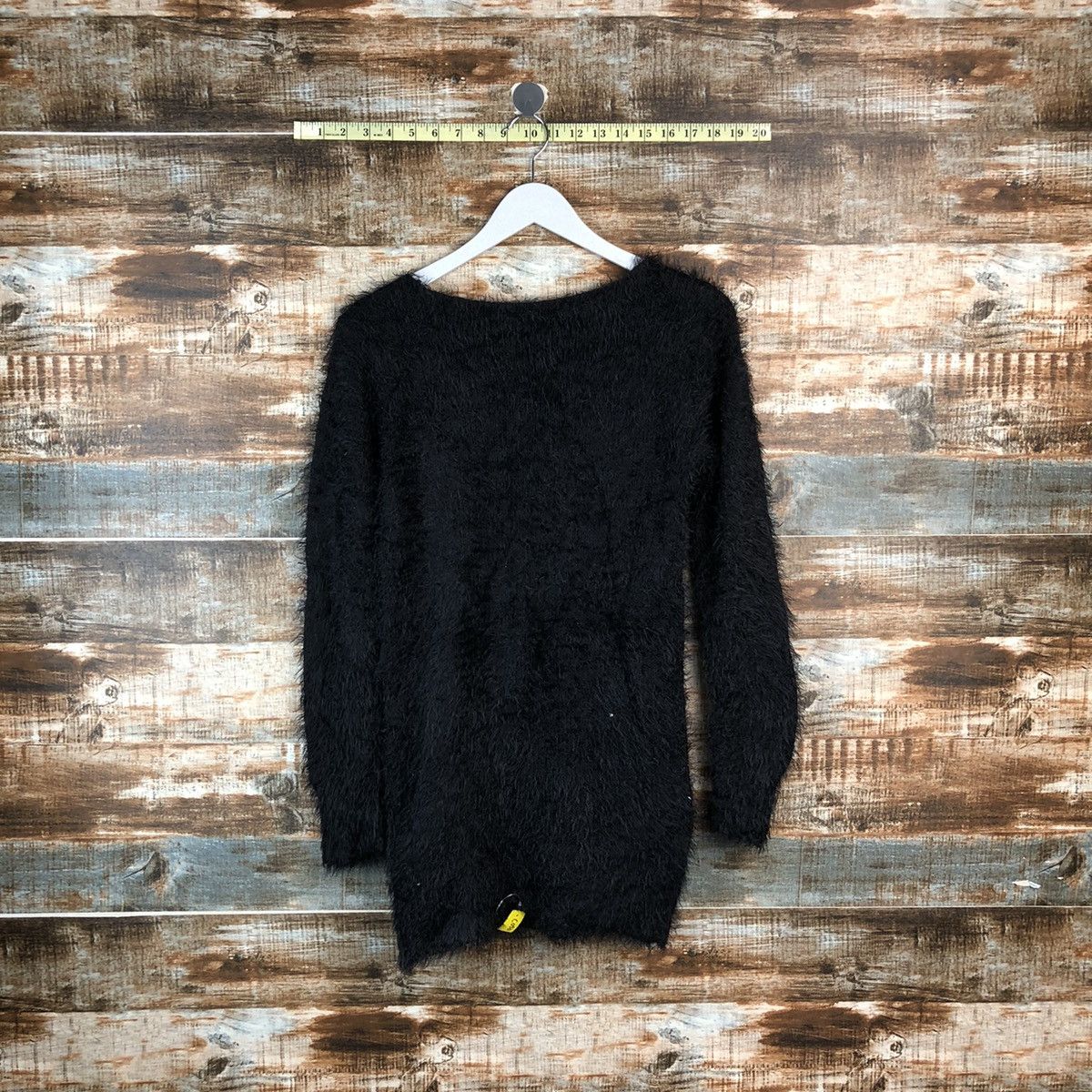Homespun Knitwear × Japanese Brand DL Chuxxx Black mohair shaggy fur Knitwear #C050 Size S / US 4 / IT 40 - 14 Thumbnail