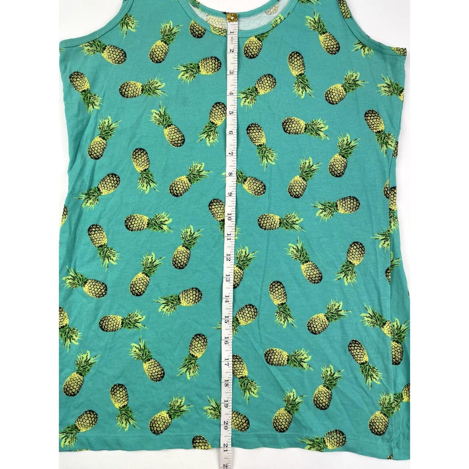 Vintage No Boundaries Tank Top Teal Beach Sleeveless Shirt XL Juniors Teens Cotton Blend Floral Logo Pattern Tank Size XL / US 12-14 / IT 48-50 - 6 Thumbnail
