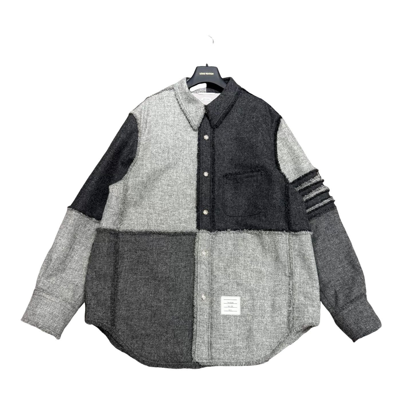 Thom Browne Thom Browne Patchwork Wool Shirt Size 4 Size US XL / EU 56 / 4 - 1 Thumbnail