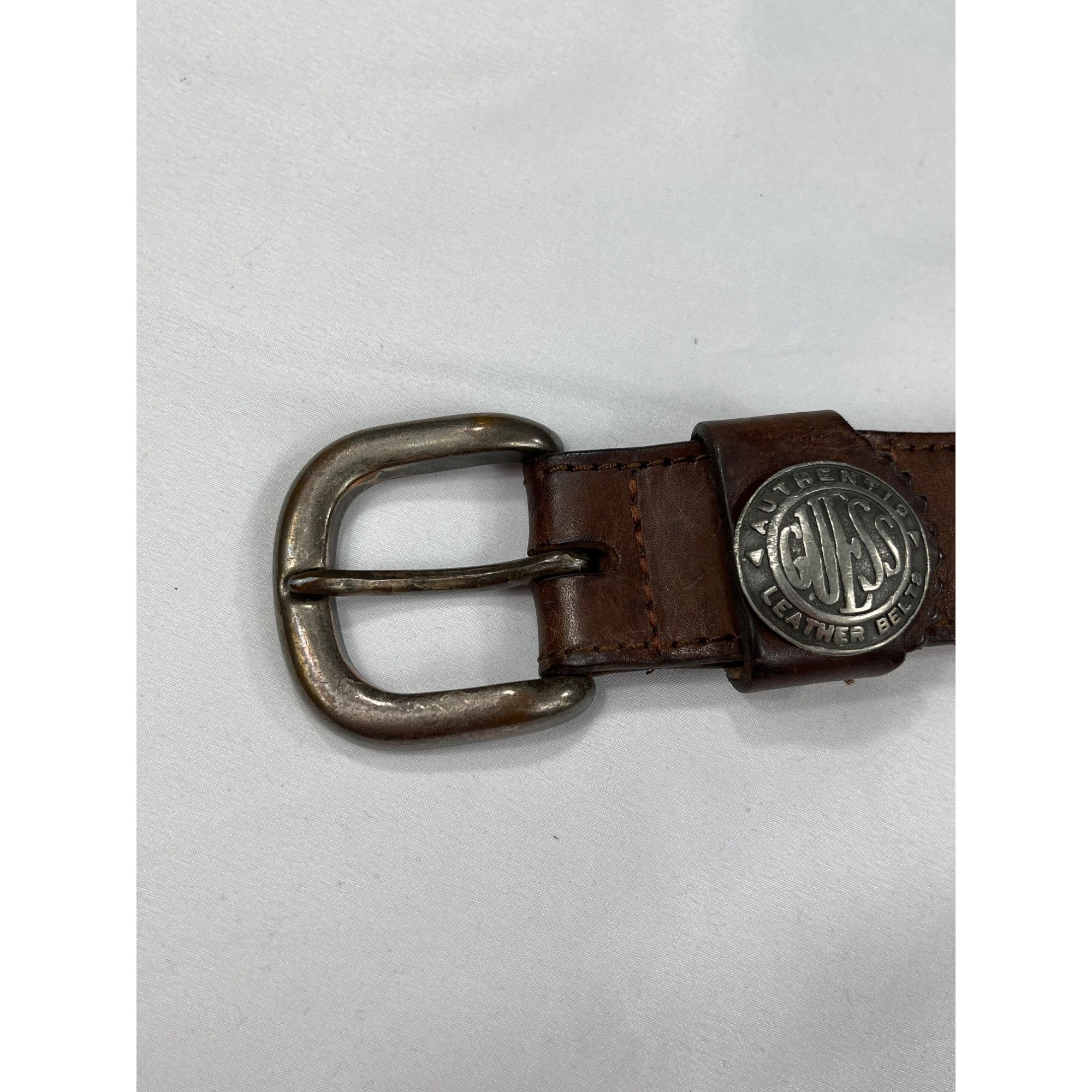 Guess Guess SKU 7926 Authentic Brown Leather Belt Metal Buckle Size ONE SIZE - 3 Thumbnail