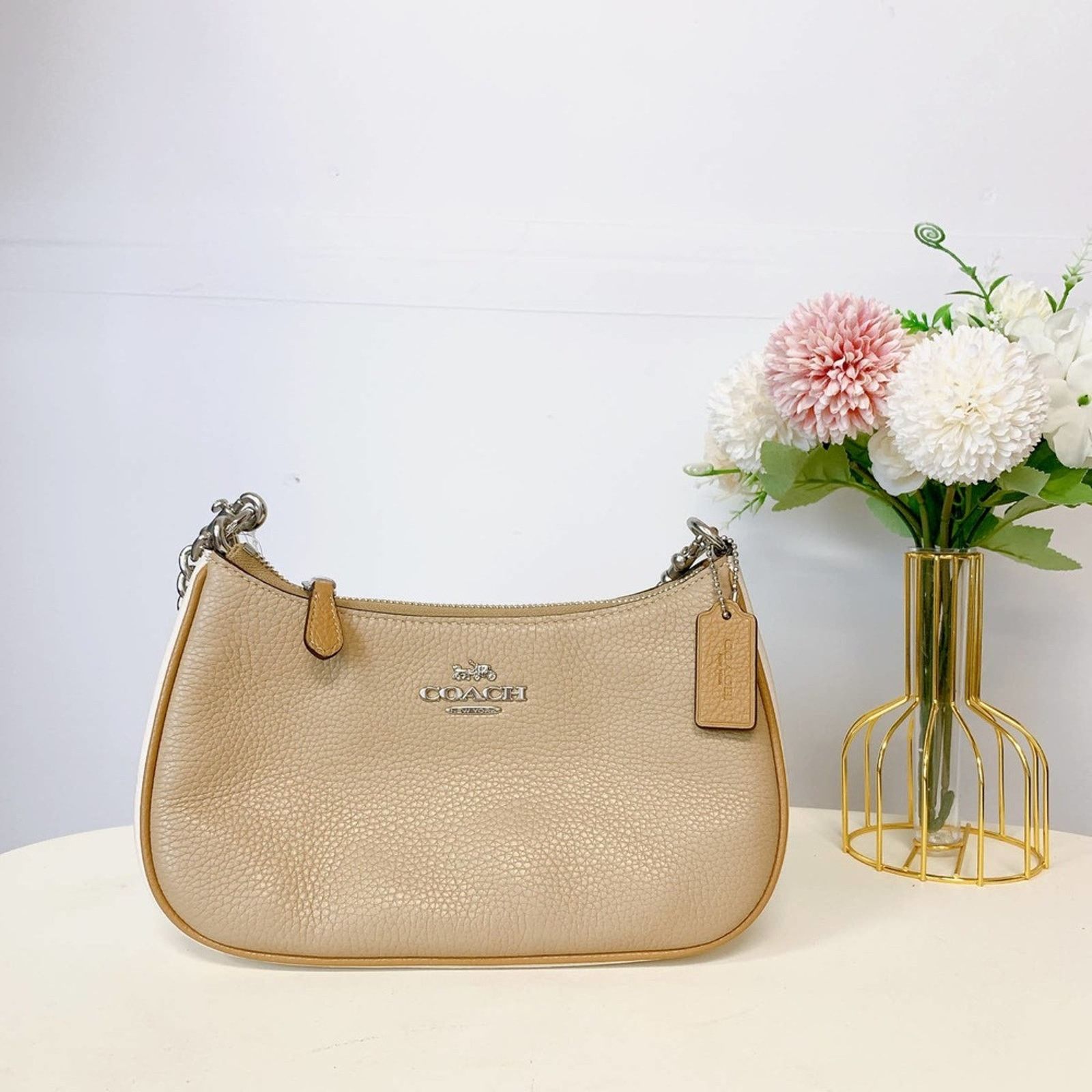 Coach Coach CA173 Teri Shoulder Bag In Colorblock Sandy Beige Size ONE SIZE - 2 Thumbnail