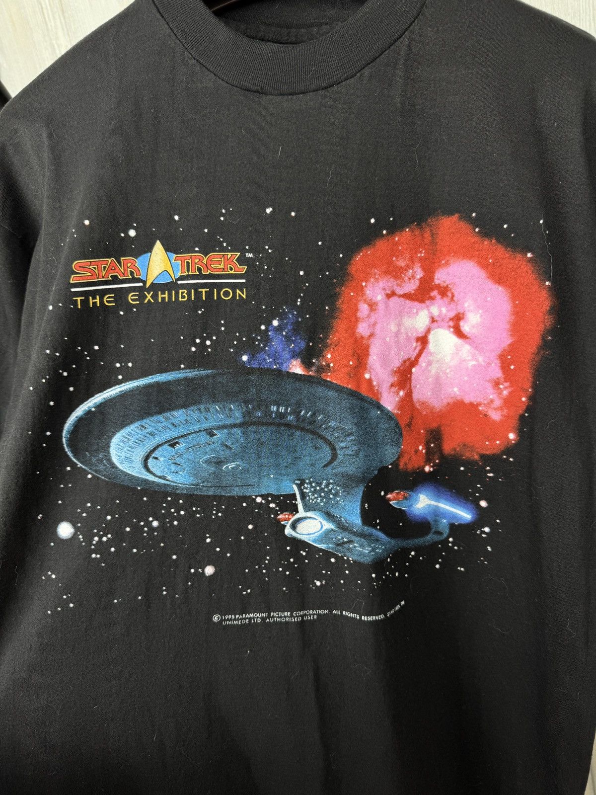 Vintage 1995 STAR TREK Authentic Vintage Tee Retro 90s TV Show Movie Size US L / EU 52-54 / 3 - 5 Thumbnail