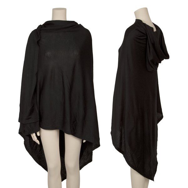 Regulation Yohji Yamamoto Asymmetric Poncho Black Size 2, Women's