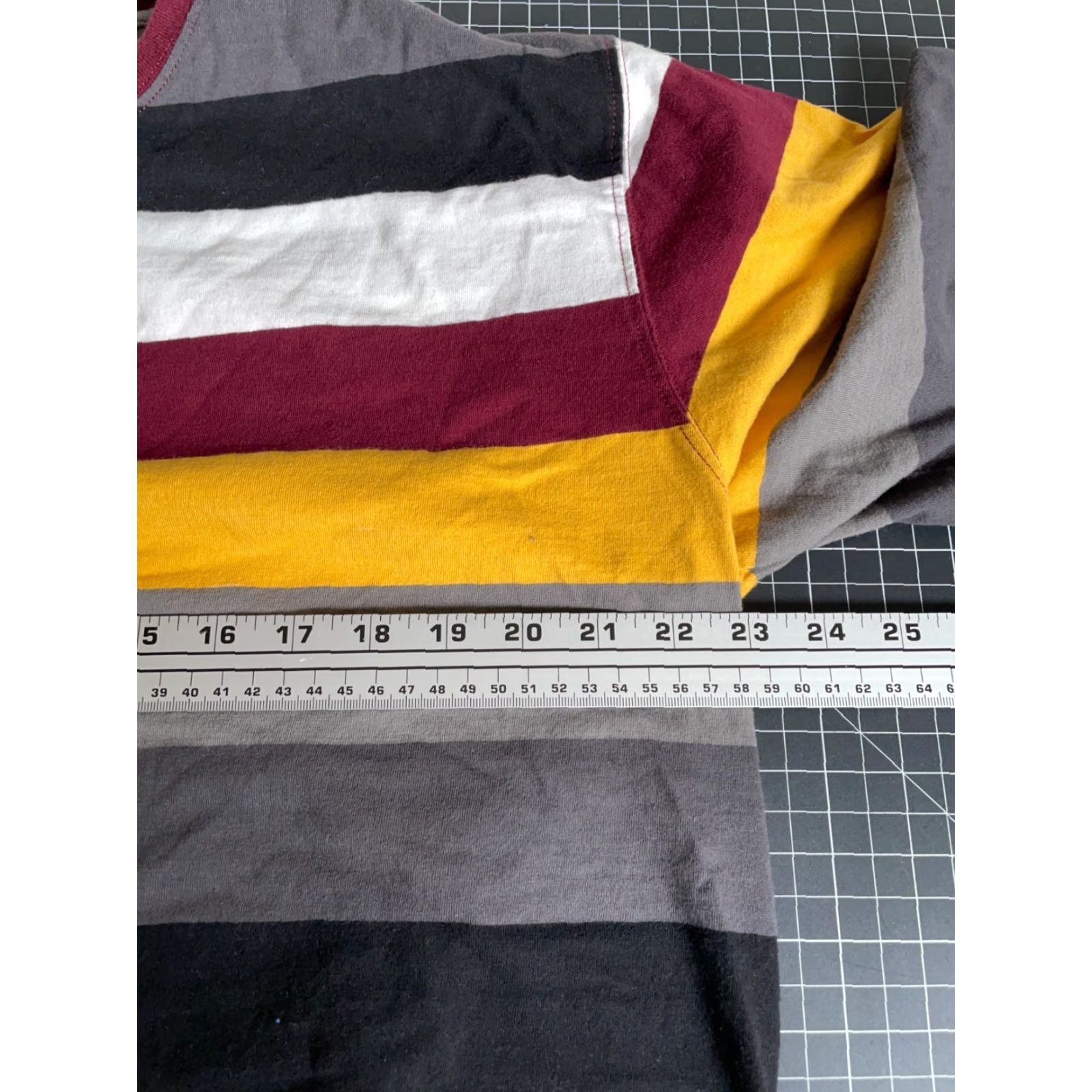 Etro FALLS CREEK Y2K Striped T-Shirt Adult XL Gray Black Yellow Retro Punk Mens Size US XL / EU 56 / 4 - 5 Thumbnail