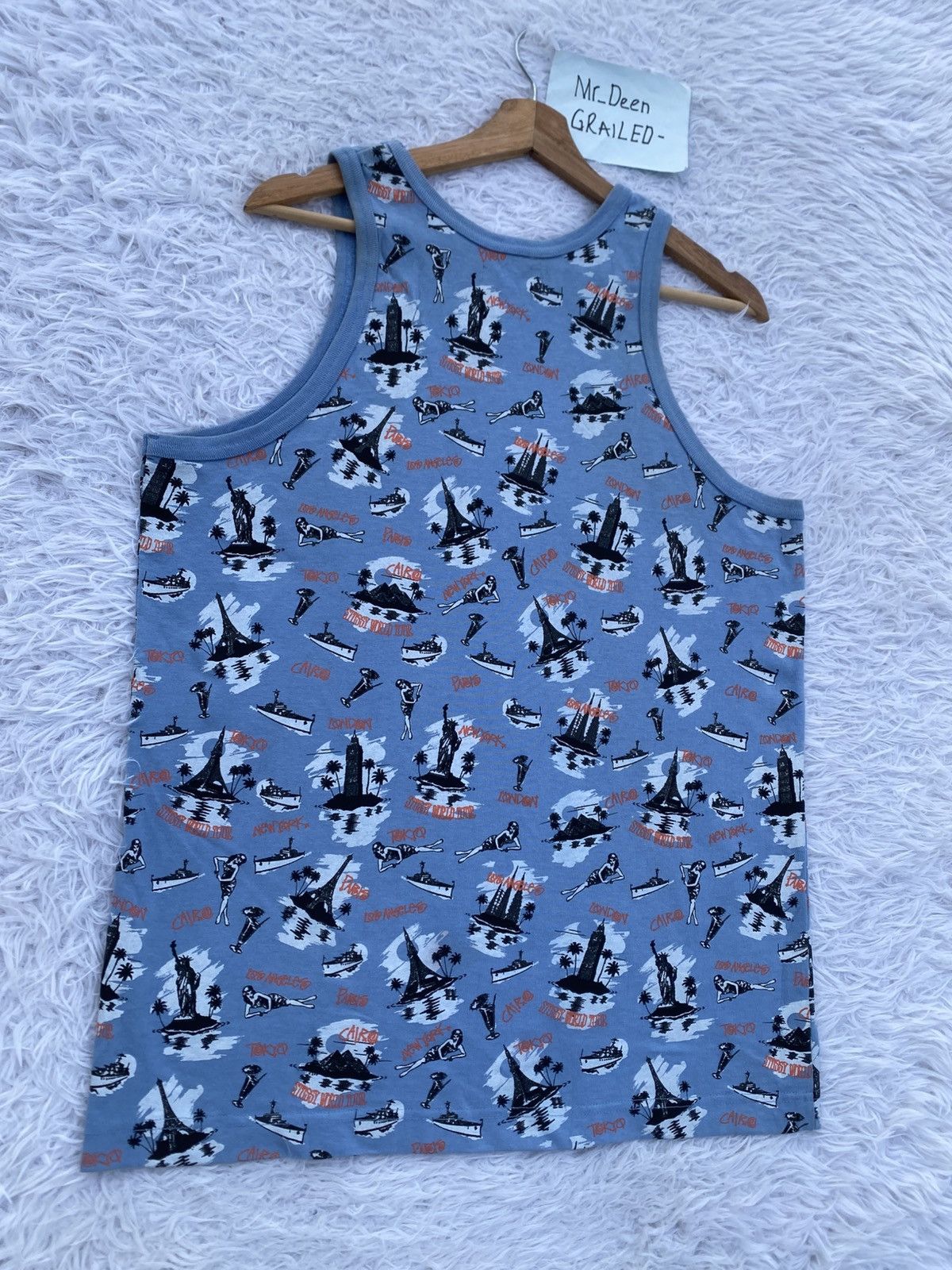 Stussy Rare Vintage Stussy World Tour Summer Cruze Singlet Size US M / EU 48-50 / 2 - 15 Thumbnail