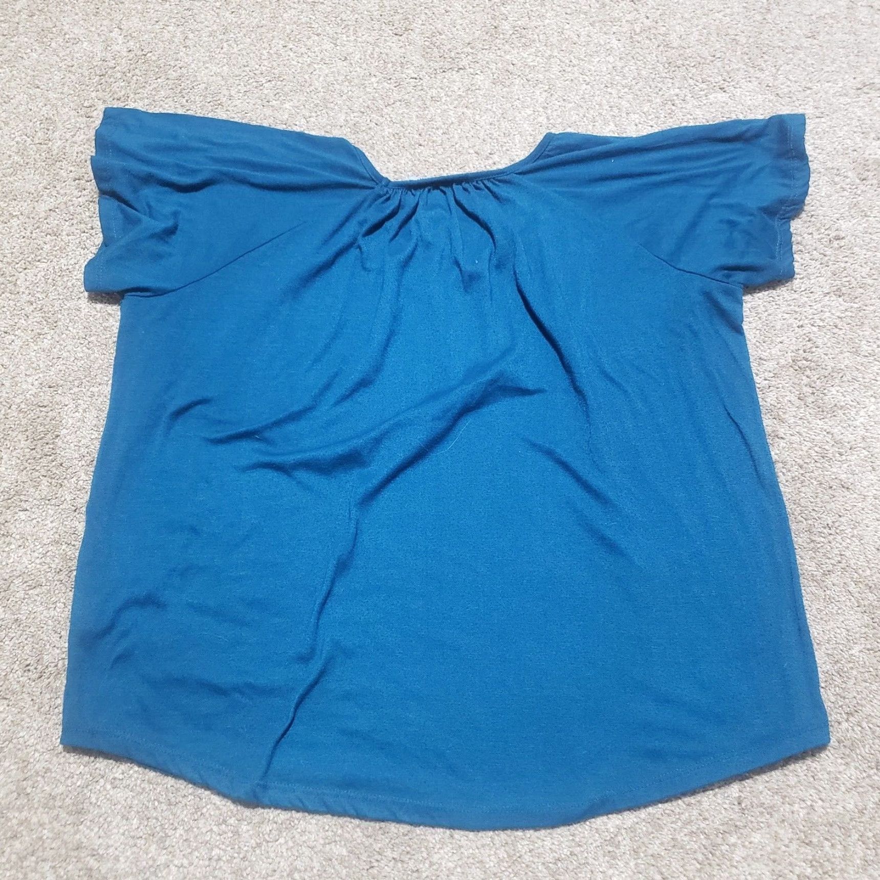 Vintage Jason Maxwell Shirt Women Adult Medium Blue Short Sleeve Blouse 100% Cotton Back 60% Cotton/40% Polyester Floral Modern Size M / US 6-8 / IT 42-44 - 7 Thumbnail