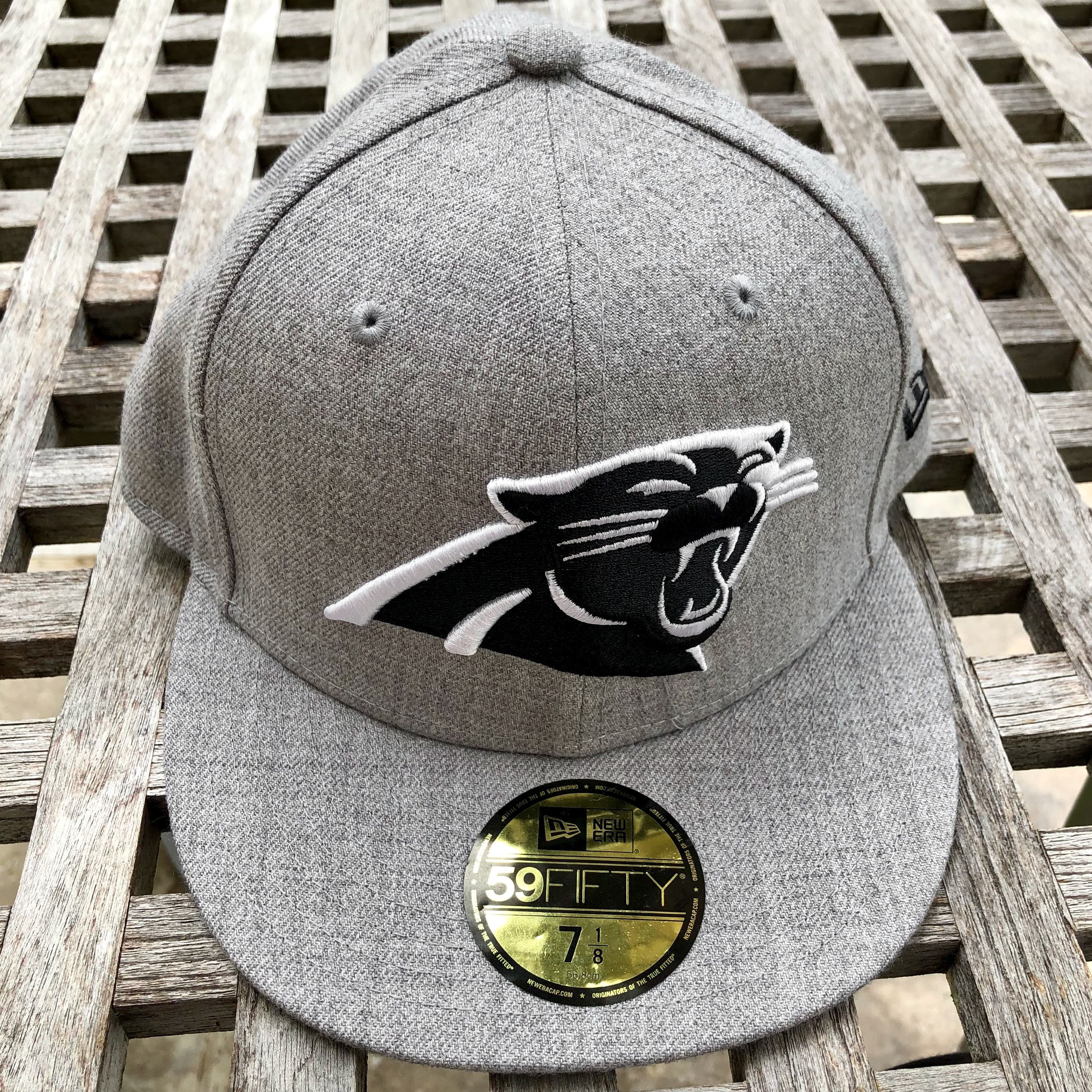 New Era Carolina Panthers Logo NFL 59FIFTY Heather Gray Hat 7 1/8 Size ONE SIZE - 1 Thumbnail
