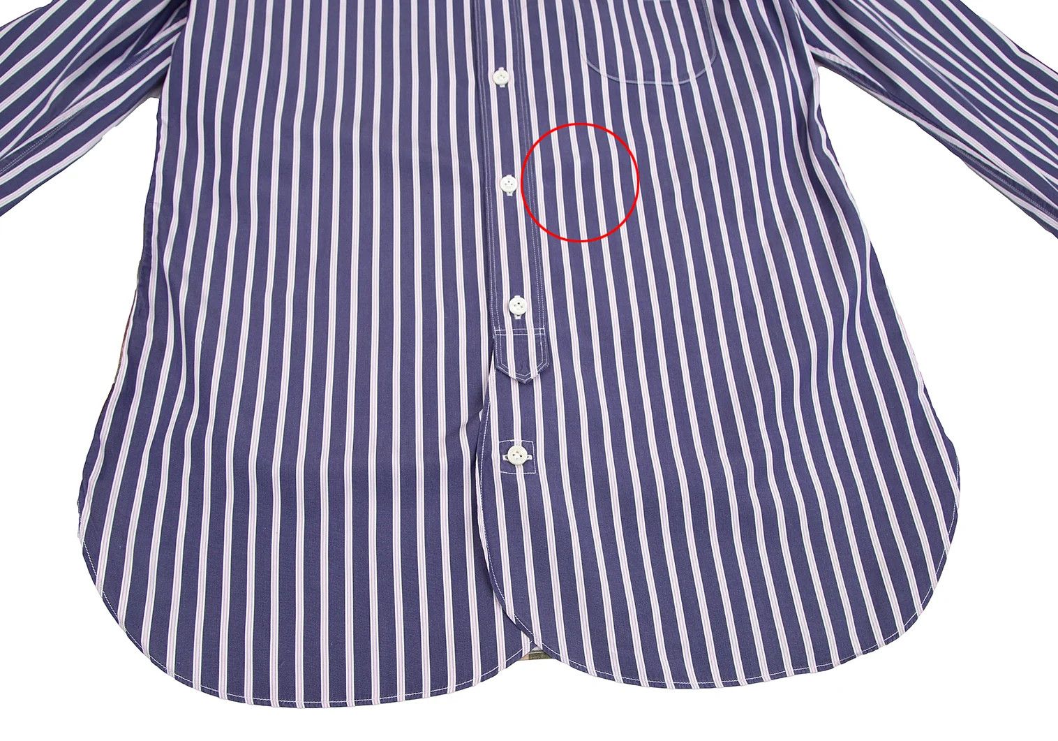 Junya Watanabe Duck Camouflage Panel Stripe Shirt in Navy Khaki M Size US M / EU 48-50 / 2 - 7 Thumbnail