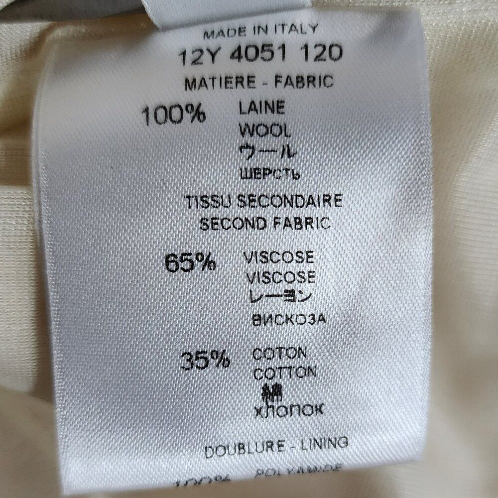 Givenchy Givenchy Ivory Wool Skirt – Size M – Zip Closure – Tailored Size 28" / US 6 / IT 42 - 4 Thumbnail