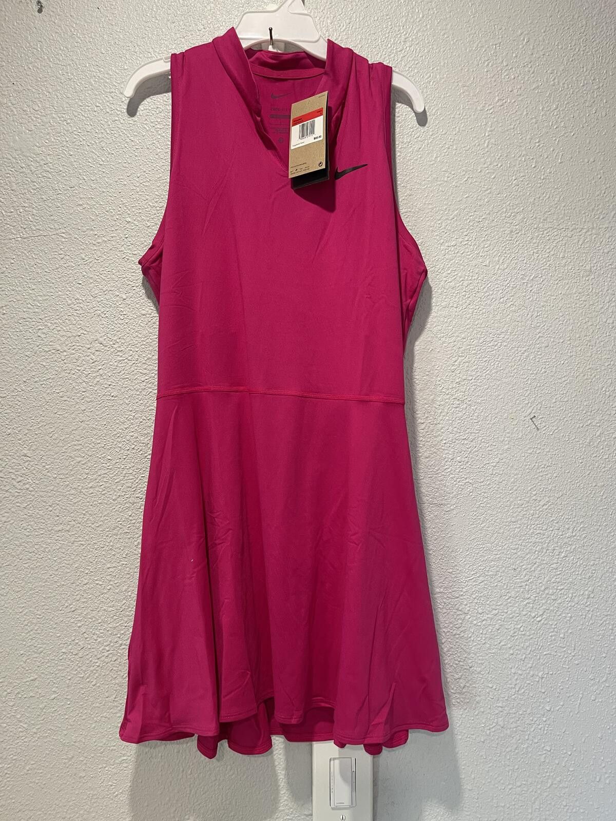 Nike Nike Women's Tennis Dress Size L Pink Dri-FIT Size L / US 10 / IT 46 - 1 Thumbnail