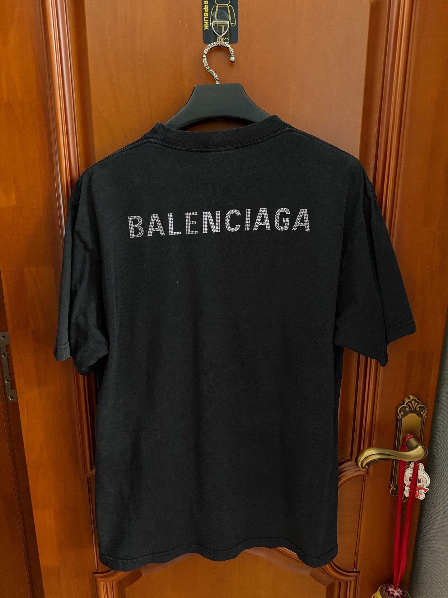 Balenciaga Balenciaga Rhinestone Logo Back Short Sleeve T-shirt Size XS / US 0-2 / IT 36-38 - 1 Thumbnail