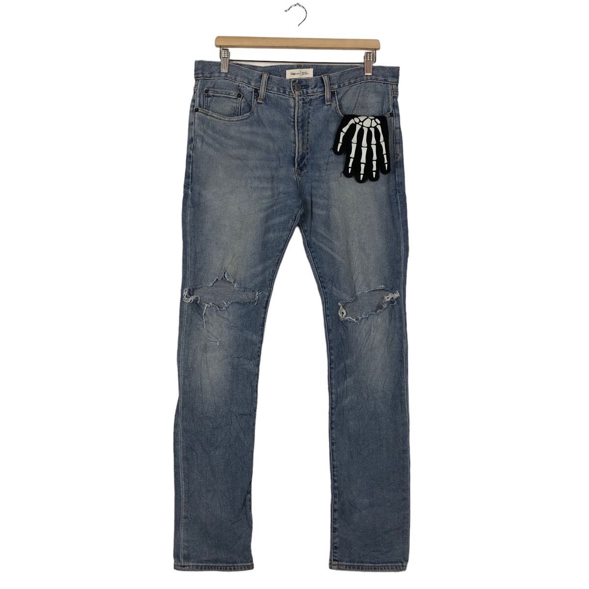 Japanese Brand 🔥90’s Rare Distressed Denim Jeans Vintage Gap 1969 Japan Size US 34 / EU 50 - 2 Thumbnail