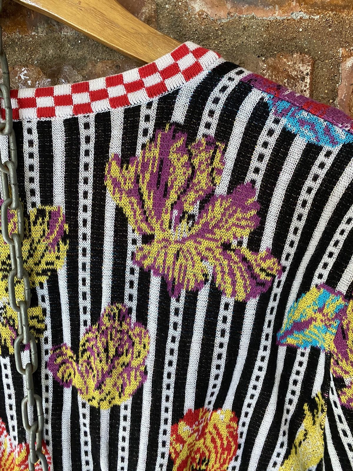Kenzo 90s KENZO Jacquard intarsia floral checked multibutton Size S / US 4 / IT 40 - 13 Thumbnail