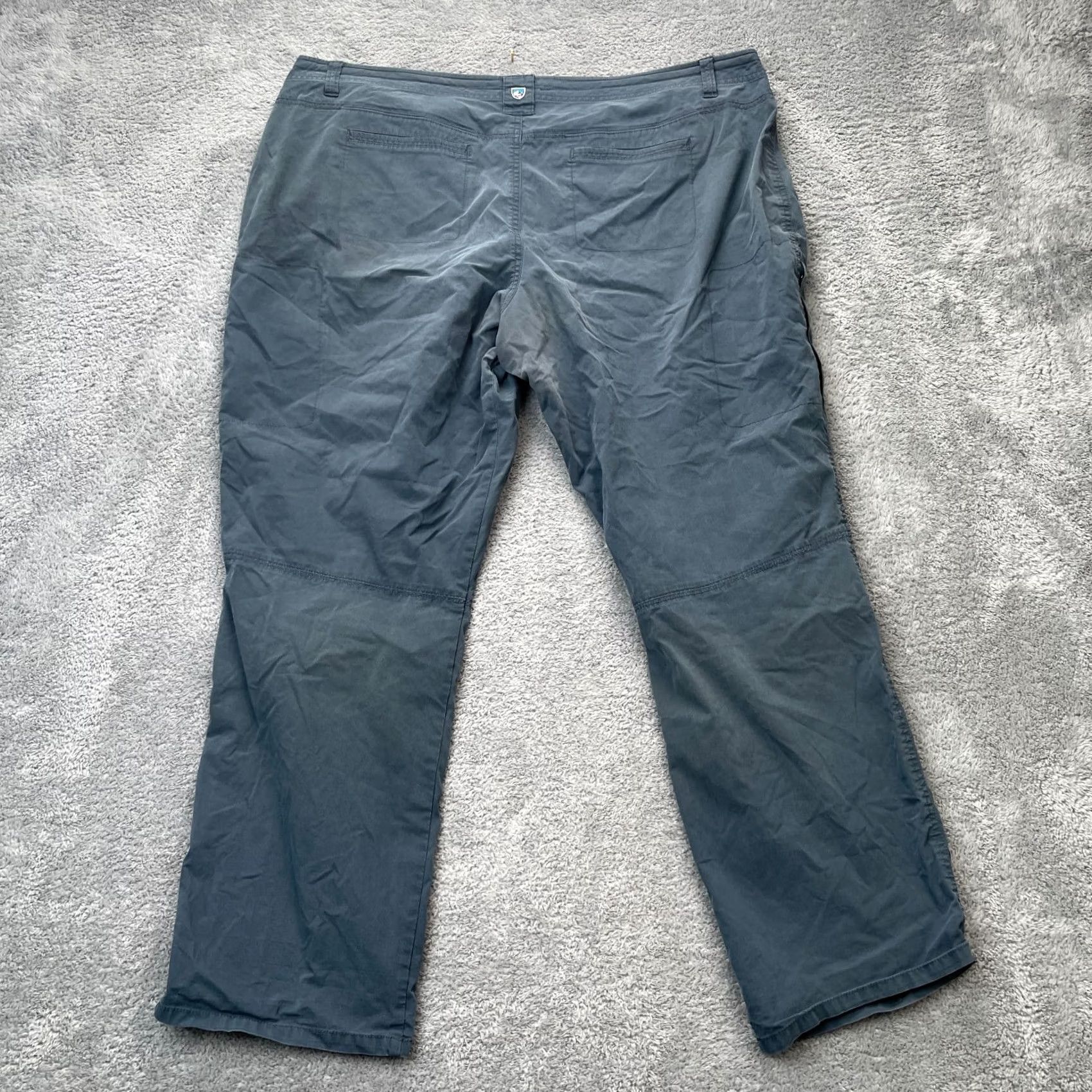 Vintage Kuhl Pants Womens 22W Blue Cotton Stretch Straight Leg Ripstop Hiking Outdoor Pants Blue 22W Womens Regular Inseam 30in Size 40" / US 18 - 7 Thumbnail